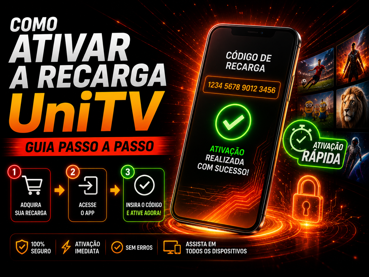 Guia passo a passo para ativar a recarga UniTV