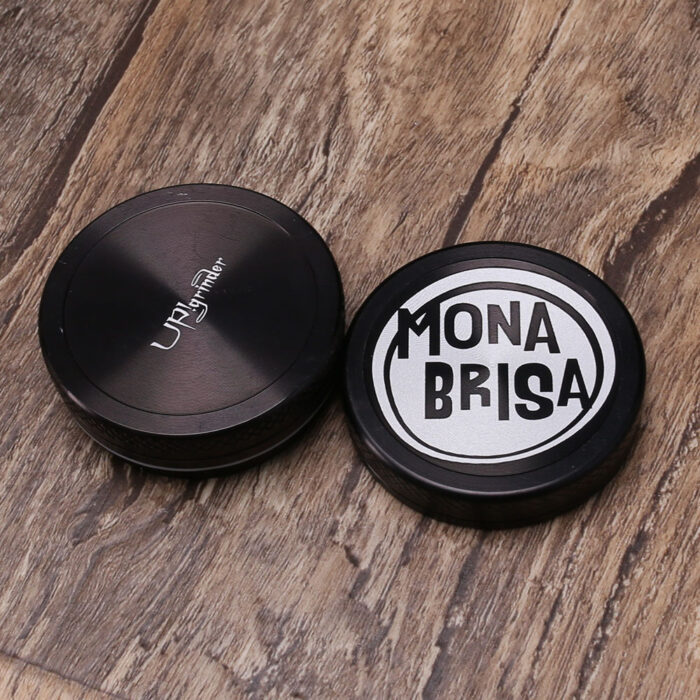 Dichavador de Metal Pequeno Mona Brisa - Preto Brilho