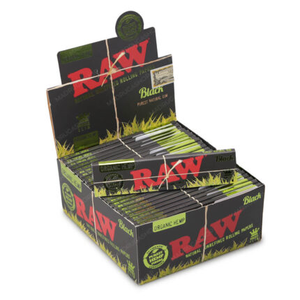 Seda RAW Black Organic Hemp King Size Slim (Display com 50)