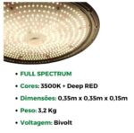 Luminária para Estufa Agrícola Master Plants Agroled 200w com Chip Led SMD 3500K + Deep Red 660nm